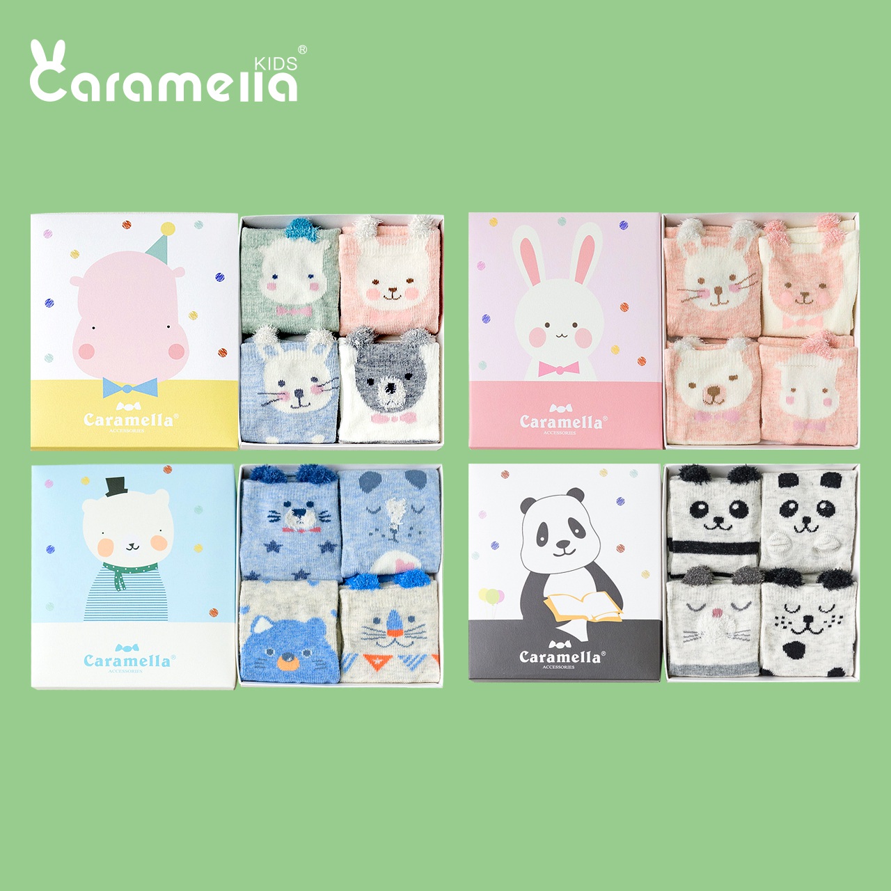 caramella春秋纯棉男女儿童船袜婴儿宝宝袜子薄款透气中大童短袜