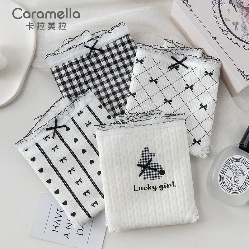 caramella女士夏纯棉内档短裤