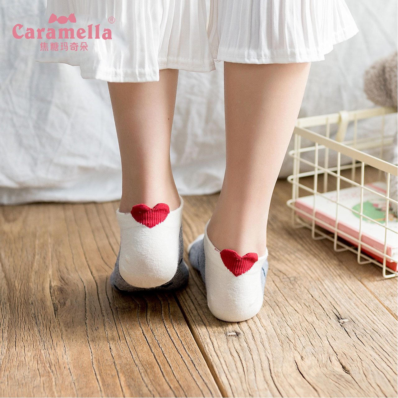 CARAMELLA袜子女短袜浅口春夏学院风隐形袜棉袜女士船袜可爱日系