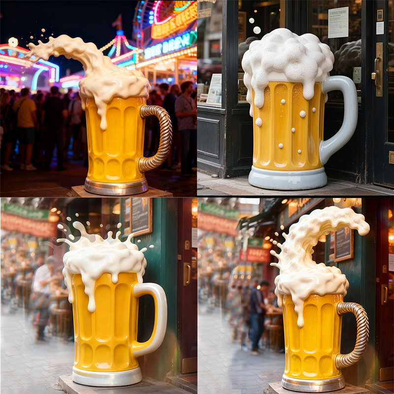 户外酒杯门头玻璃钢雕塑装饰摆件