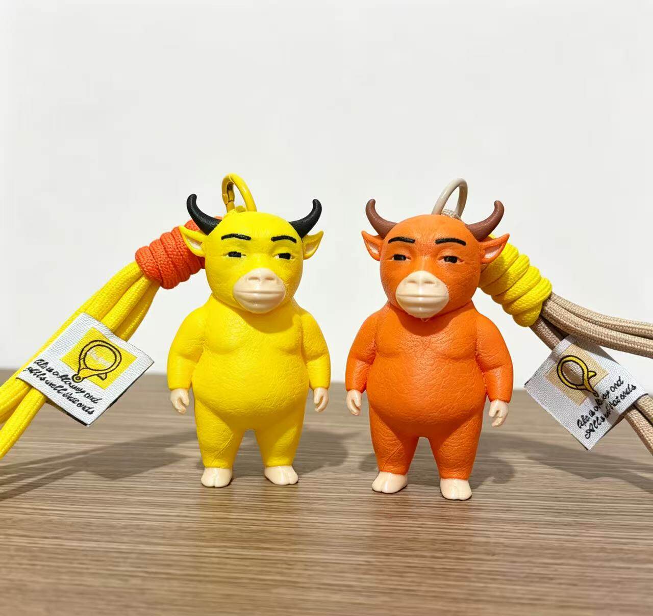 网红牛来搞怪小牛钥匙扣3D打印丑萌公仔个性书包挂件整蛊趣味摆件
