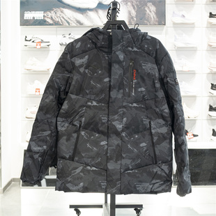 安踏六度芯冰甲羽绒服男火山岩短款2连帽新款保暖外套152547943N