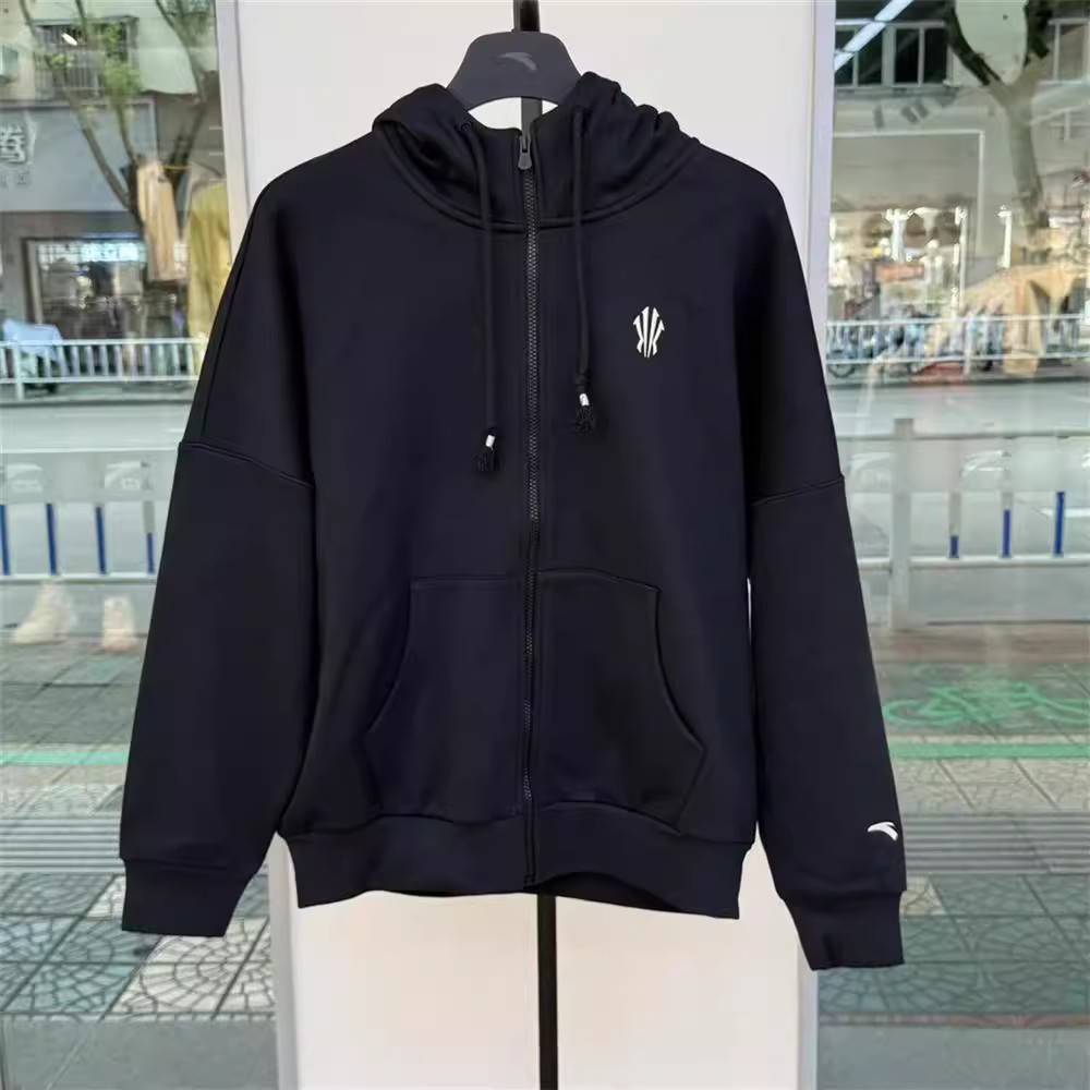 安踏卫衣男加绒连帽凯里欧文美式3纯棉运动外套头开衫172541708N