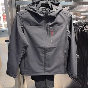 安踏国家队男子运动外套冬季 3丝光薄绒防泼水梭织夹克152547606N