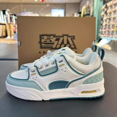 安踏骜杰板鞋女蛇年好事发生1厚底增高运动女鞋官方正品122518040