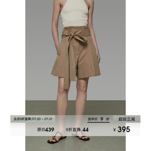 新款 UNSPOKEN工裝 女2025夏季 設(shè)計感寬松顯瘦短褲 系帶闊腿五分褲 子