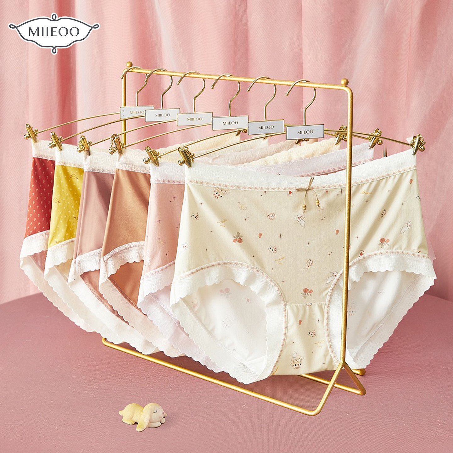 秘语疯狂茶派对系列内裤女新款春夏锦纶柔软中高腰三角裤亲肤透气