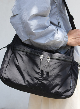 sobag日系大容量带拉链尼龙布包男山系户外防水通勤单肩斜挎大包