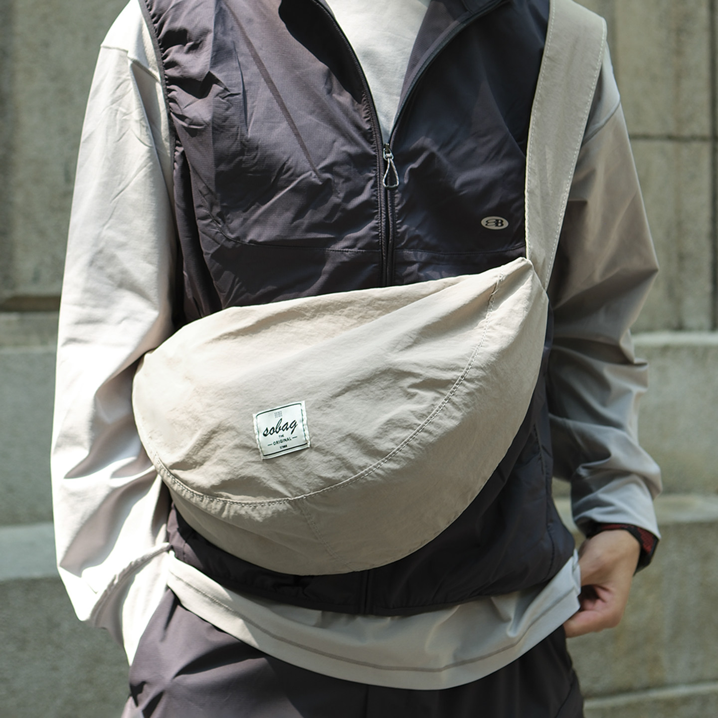 sobag无性别山系防水单肩斜挎尼龙布包女日系中性大容量通勤男包