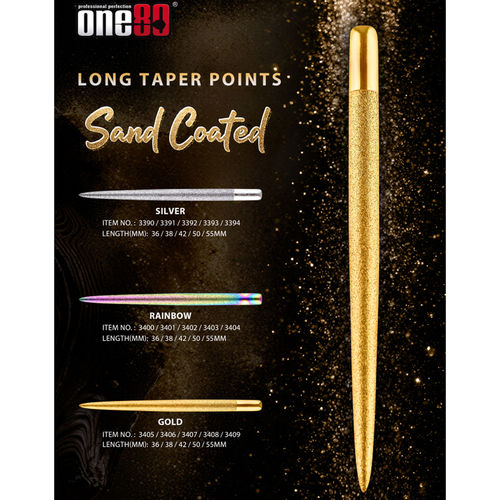ONE80新款长锥度磨沙款飞镖针2.35mm直径硬式飞镖防滑针