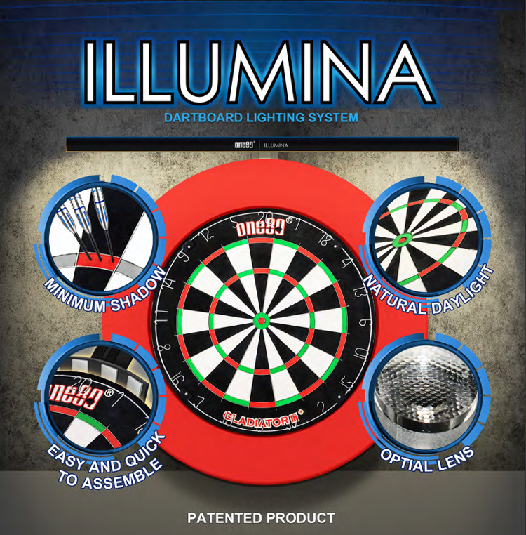 ONE80 ILLUMINA飞镖靶照明灯无影灯硬靶麻靶专用补光灯家用打灯器