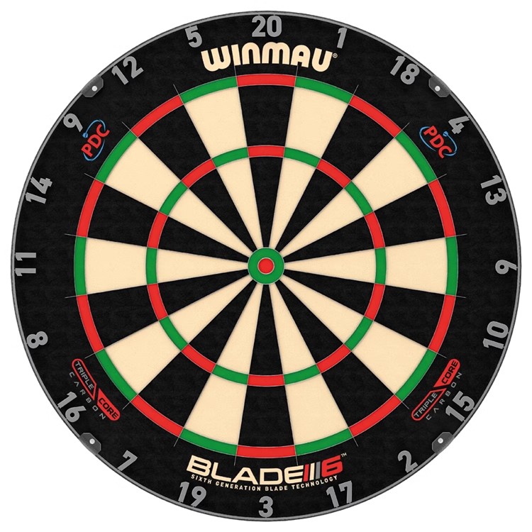 Winmau Blade第6代刀网PDC三核世锦赛世界杯专用飞镖盘比赛级