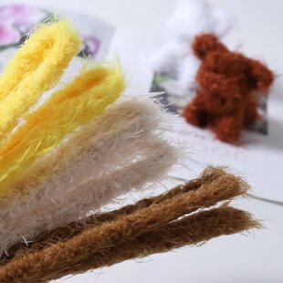 15mm凤羽绒长毛扭扭棒超粗超密毛根彩色毛条手工diy玩偶小狗