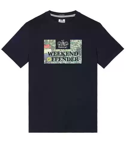 Weekend Offender Navy Blue T-Shirt Stone Roses Album Cover Badman (Original Price ¥348)
