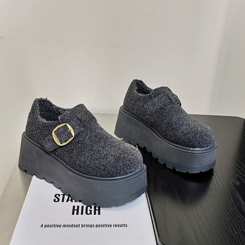 厚底增高加绒勃肯鞋保暖毛毛棉鞋