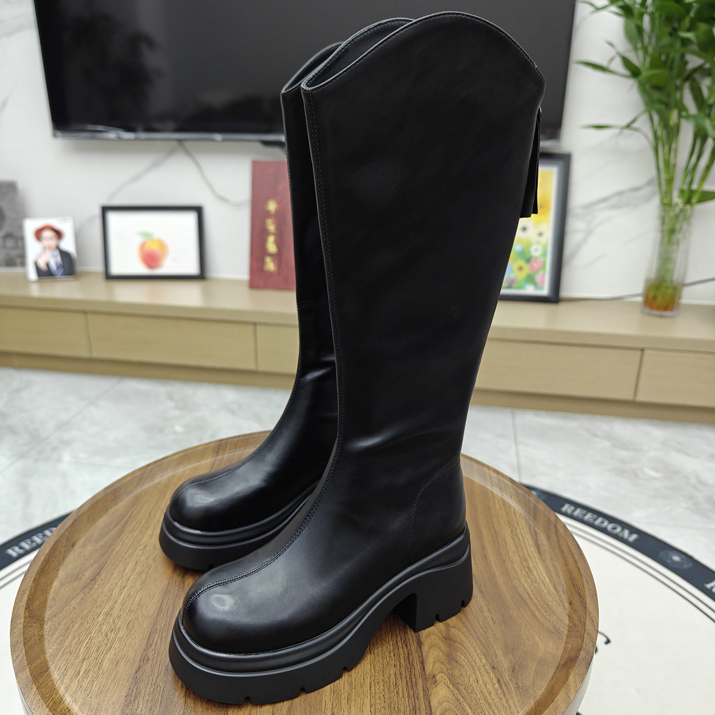 厚底骑士靴高跟瘦瘦靴长筒靴高靴
