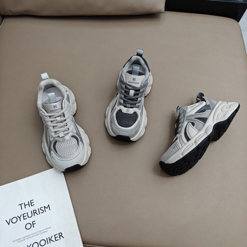 真皮厚底老爹鞋休闲运动鞋女舒适