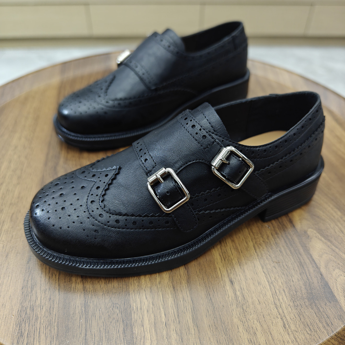 布洛克真皮软底乐福鞋女2026新款女鞋子英伦风小皮鞋粗跟百搭单鞋,女鞋,乐福鞋（豆豆鞋）,淘宝优惠券,粉丝福利购,淘宝优惠卷