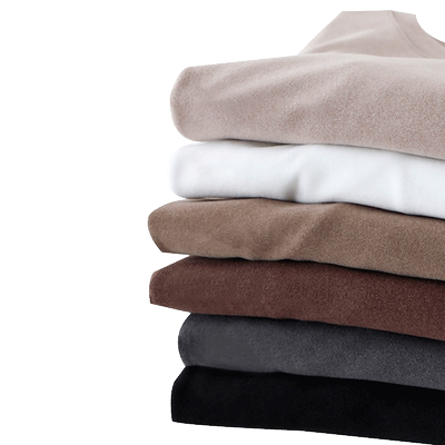 洋气发热加厚双面德绒打底衫女秋冬内搭圆领磨毛白色长袖t恤潮ins