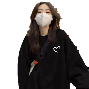 美式街头情侣装卫衣oversize宽松慵懒风冬季加绒ins潮休闲上衣女