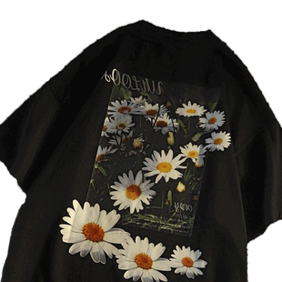 大码潮牌oversize欧美t恤女短袖夏季设计感纯棉港风嘻哈上衣ins潮