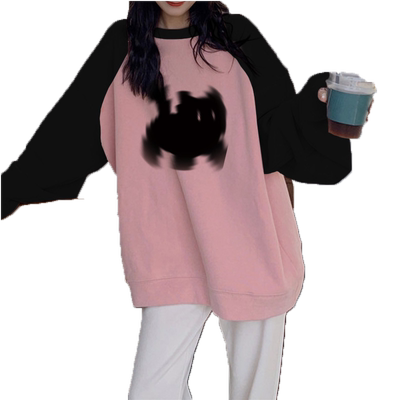 甜心加绒卫衣美式复古上衣