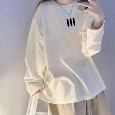oversize大码美式穿搭长袖t恤女