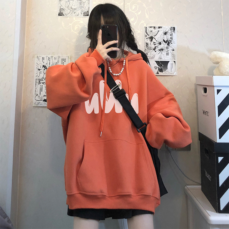 欧货大码加绒oversize情侣卫衣