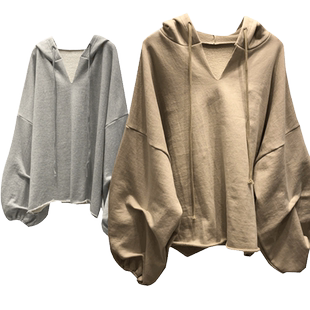 2020年卫衣女秋冬ins超火潮牌外套古着vintage薄款宽松带帽上衣服