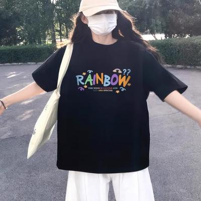 欧美高街女短袖t恤宽松ins潮嘻哈