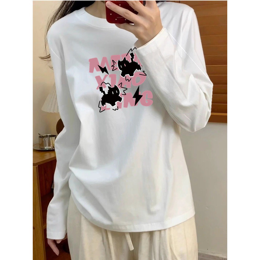 内搭上衣oversize大码长袖T恤女