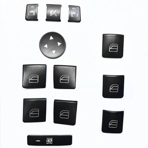 奔驰GLK300内饰GLA200 CLA 老E260 C200黑色按键升窗改装贴