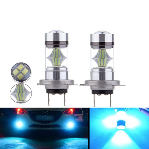 汽车LED雾灯 H7 100W H4 100W 20led 前雾灯 冰蓝光 汽车前照车灯