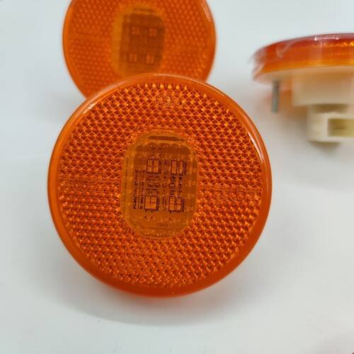适配解放J7 JH6车厢边灯LED挡泥板灯悍威天威V侧灯圆形小黄灯标志