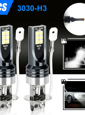 直销 H3 3030 12SMD 110W LED雾灯 汽车前照灯 DC12-24 6500K