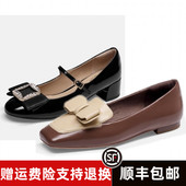 2025春款 方钻玛丽珍鞋 商场同款 粗跟女单鞋 TA54518 TA54501