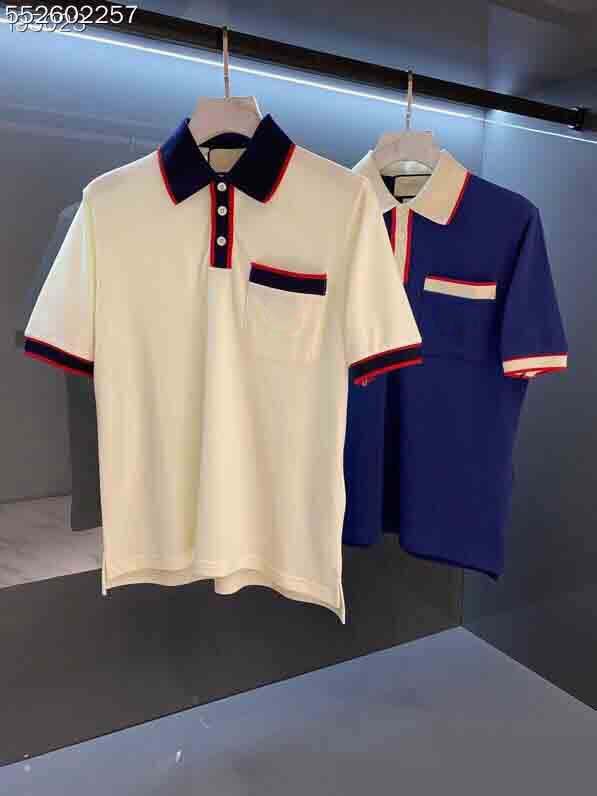 2025春夏新款拼色双环刺绣休Polo衫