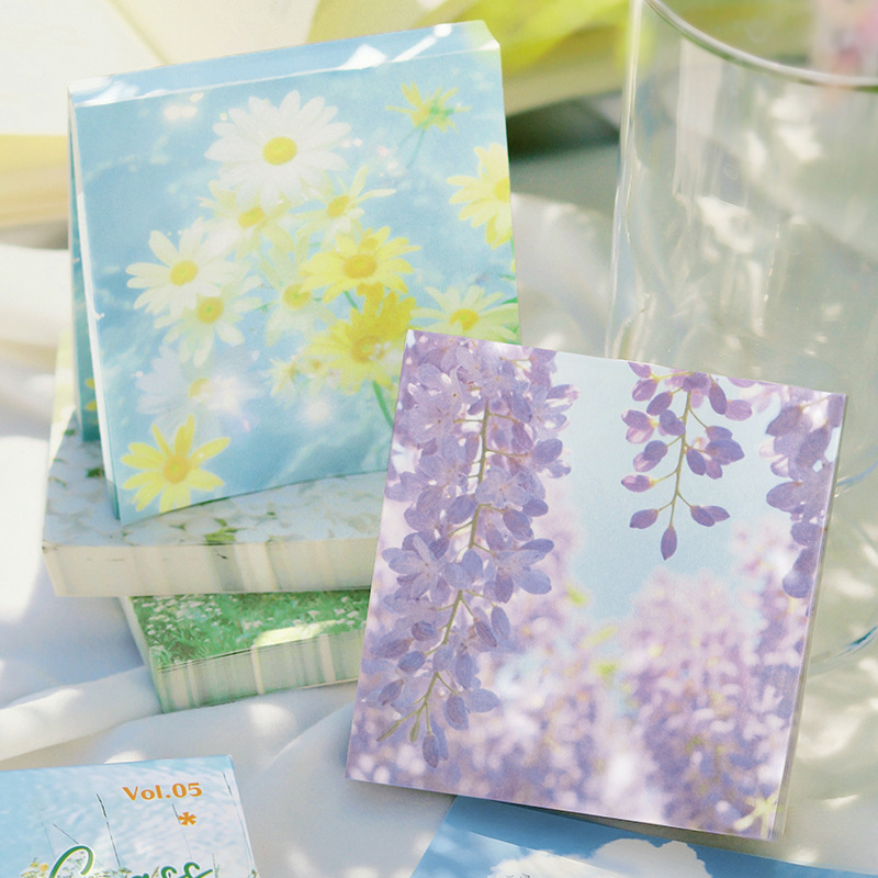 晴光浮影集系列100张便签纸 清新学生备忘记录书写手帐打底背景纸