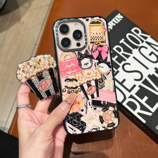 全包小香风 12女款 带磁吸适用于iPhone17promax保护套15pro少女心潮牌苹果16pro小香潮流磁吸款