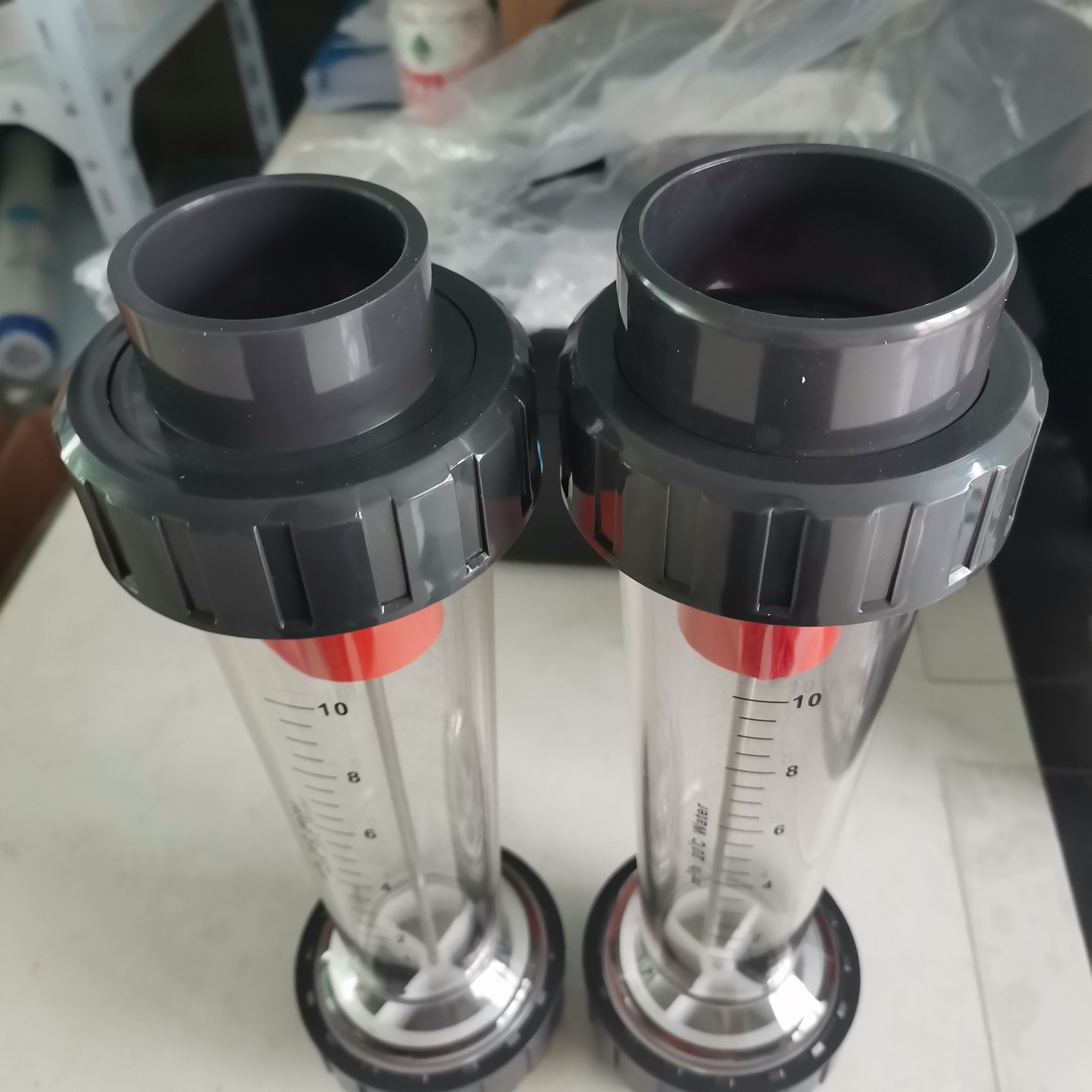 PVC塑料管式浮子流量计DN50液体水 转子流量计6T10T16T
