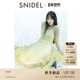 SNIDEL2025秋冬新品 优雅V领泡泡袖 荷叶边薄纱连衣裙SWFO255040