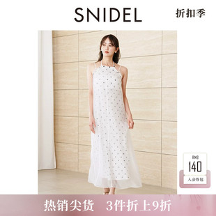 SNIDEL2025秋冬新品优雅度假风罩衫吊带连衣裙两件套SWFO254015