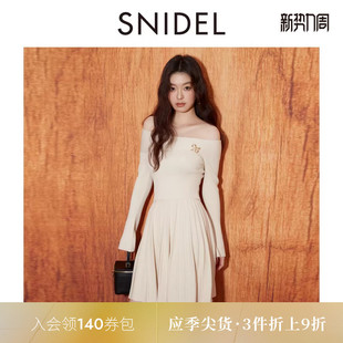 半身短裙套装 针织衫 SWNO254322 优雅露肩喇叭袖 SNIDEL2025秋冬新品
