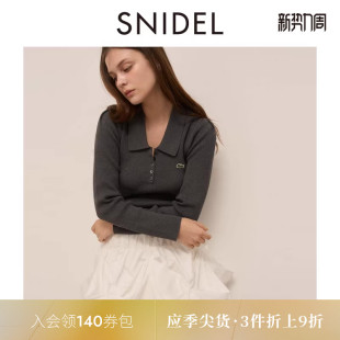 SWFP255098 百搭高腰压褶花苞半身裙短裙裤 SNIDEL2025秋冬新品 时尚