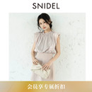 SNIDEL2026春夏新品甜美荷叶边小飞袖雪纺拼接连衣裙SWFO262312