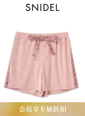 SNIDEL HOME2026春夏新品舒适松紧腰系带居家短睡裤SHCP261085