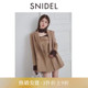 SNIDEL2025秋冬新品 简约双排扣翻领羊毛大衣毛呢外套SWFJ255033