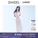 SNIDEL2025秋冬新品 蝴蝶结开叉连衣裙SWFO255094 优雅露背方领长袖