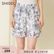 休闲舒适家居短裤 SNIDEL SHFP232029 碎花睡裤 HOME春夏款