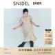 SNIDEL2026春夏新品 优雅V领泡泡袖 蝴蝶结印花连衣裙SWFO261068